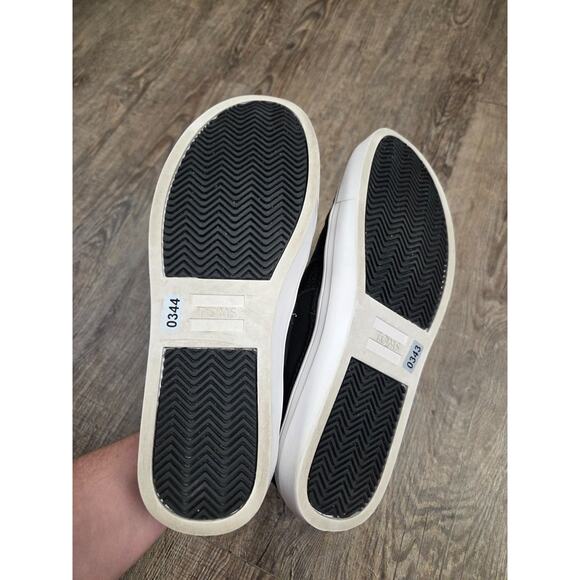 Toms Bryce Black Leather Suede Pull On Rounded Toe Low Top Sneakers Shoes 7.5 - Picture 9 of 9